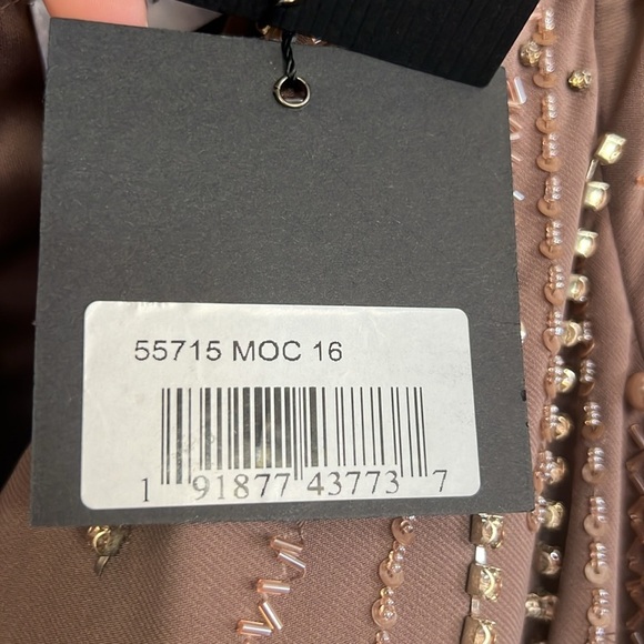 Mac Duggal 55715 NWT FAUX WRAP JERSEY GOWN W/ EMBELLISHED ACCENTS - Picture 8 of 8